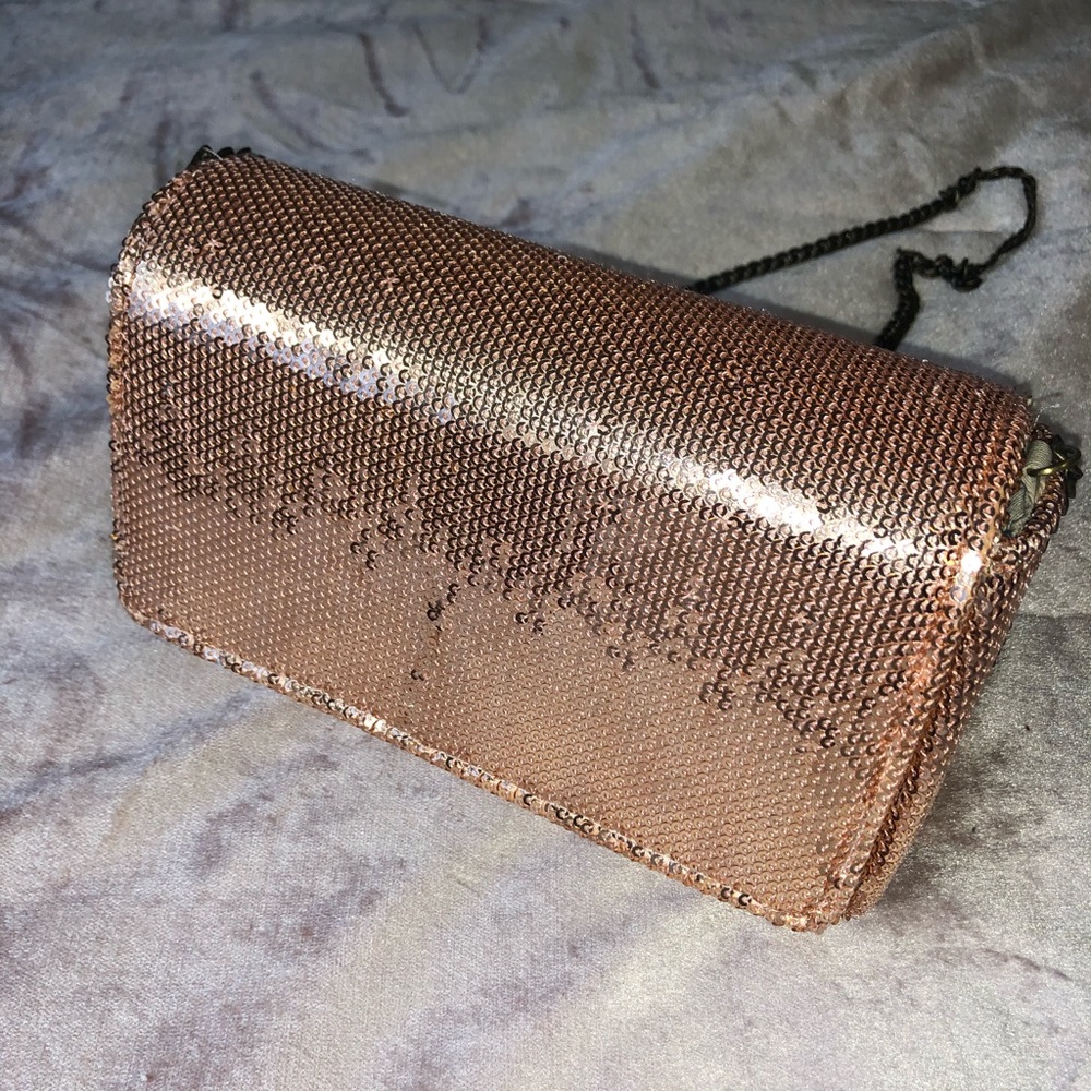 J. Crew Rose Gold Crossbody Bag